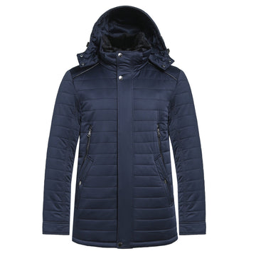 Satin Padded Built-in Thermometer Casual Jacket